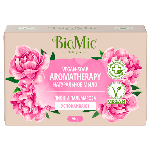 Набор из 3 штук BioMio BIO-SOAP 90г натуральное мыло Пион и Пальмароза