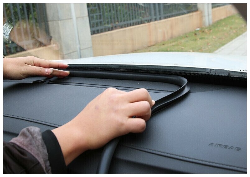Уплотнитель автомобильный между панелью и лобовым стеклом универсальный/Уплотнитель между стеклом и панелью приборов 16мм