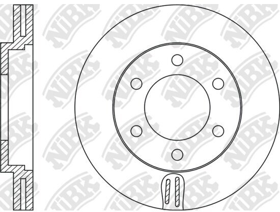 Диск тормозной Nibk RN1247, 1 шт