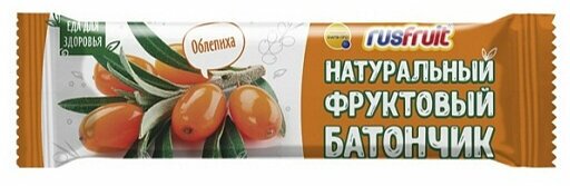 Батончик фруктовый RusFruit облепиха, 30 г , 15 шт