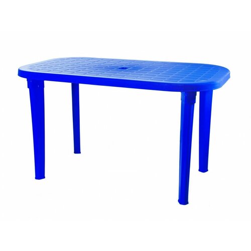 Стол садовый овальный синий 1400х800х710мм усиленный стол обеденный садовый туба дуба пластиковый круглый белый