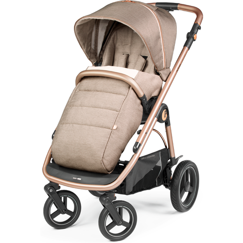 Прогулочная коляска Peg-Perego Veloce TC, бежевый, цвет шасси: розовый детская прогулочная коляска peg perego veloce bronze noir