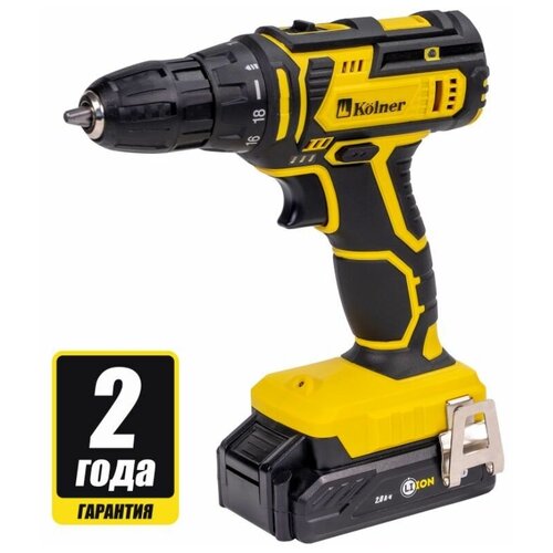 Дрель-шуруповерт KOLNER KCD 16L 0-4000-1450 обмин черныйжелтый 436300₽