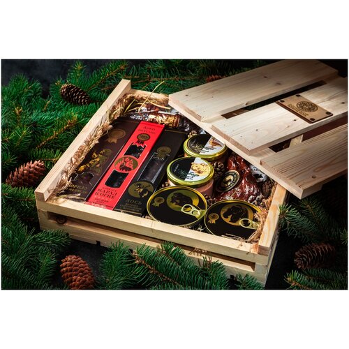 Подарочный набор для мужчин «крафт 6». Деликатесная продукция из мяса диких животных. Деловой подарок