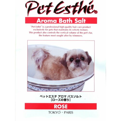 Ароматическая соль Japan Premium Pet для ванны PetEsthe, роза, 15 гр