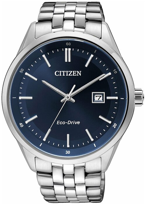 Наручные часы CITIZEN Eco-Drive, синий, серебряный