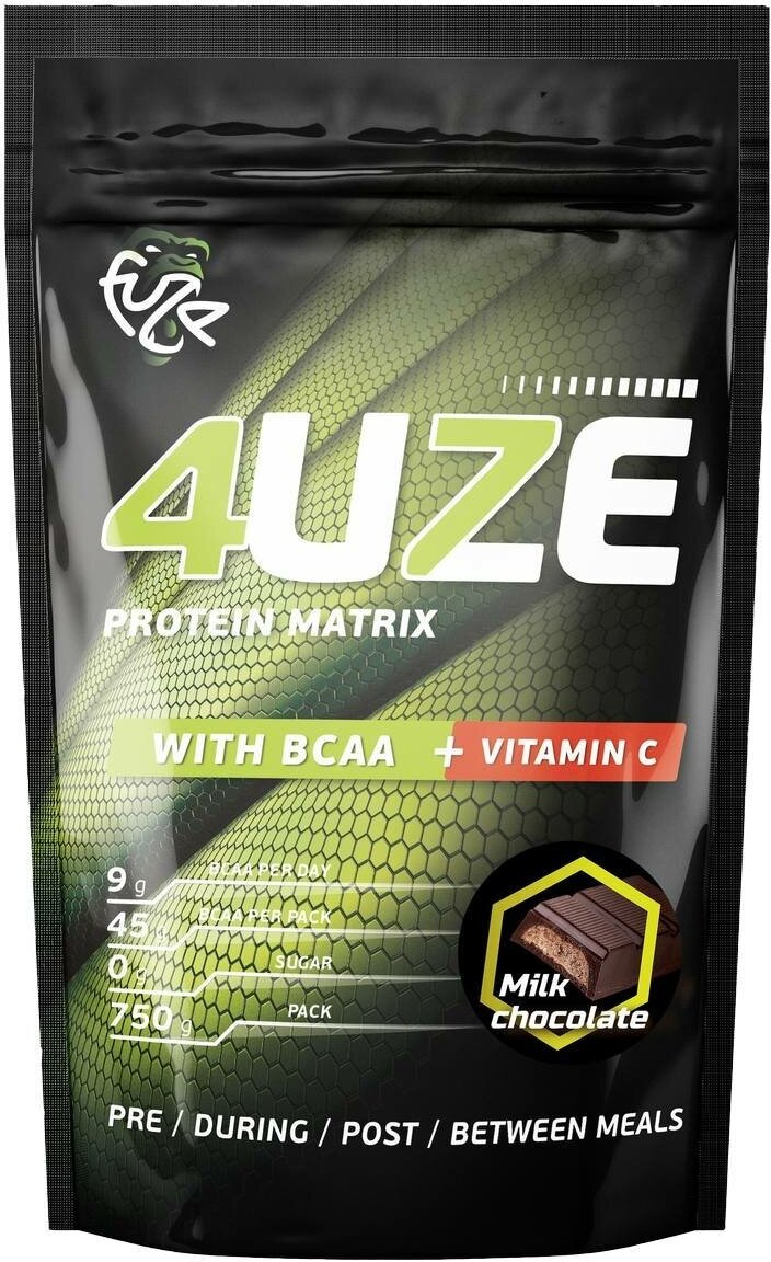 Fuze Мультикомпонентный протеин Фьюз 47% + BCAA , вкус «Молочный шоколад», 750 г, Fuze
