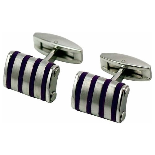 Запонки Colibri Trance Stainless Steel Purple Rubber, CB LCL-108100-E.