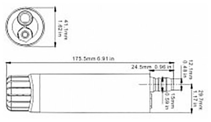 Насос погружной/линейный 12 Вольт с двумя штуцерами 1100 л/час SFSP-G280-02A - фотография № 4