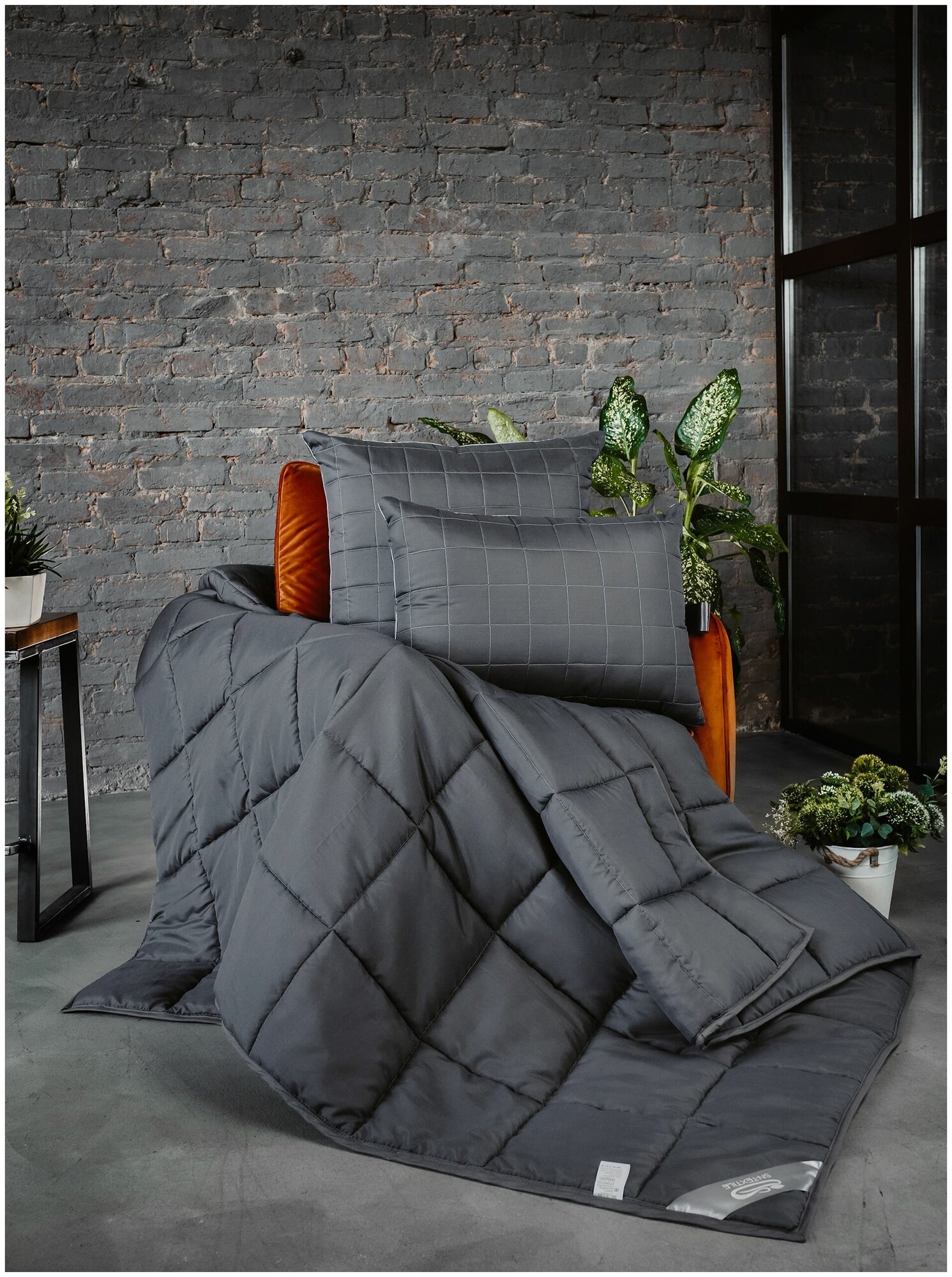 Одеяло из верблюжьей шерсти 1.5 спальное микрофибра Silver Wool 150х200 теплое - фотография № 5