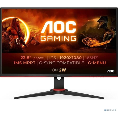 AOC Монитор LCD AOC 23.8 24G2SPU IPS 1920x1080 165Hz 1ms 178/178 300cd 1000:1 2xHDMI комбинированная расцветка