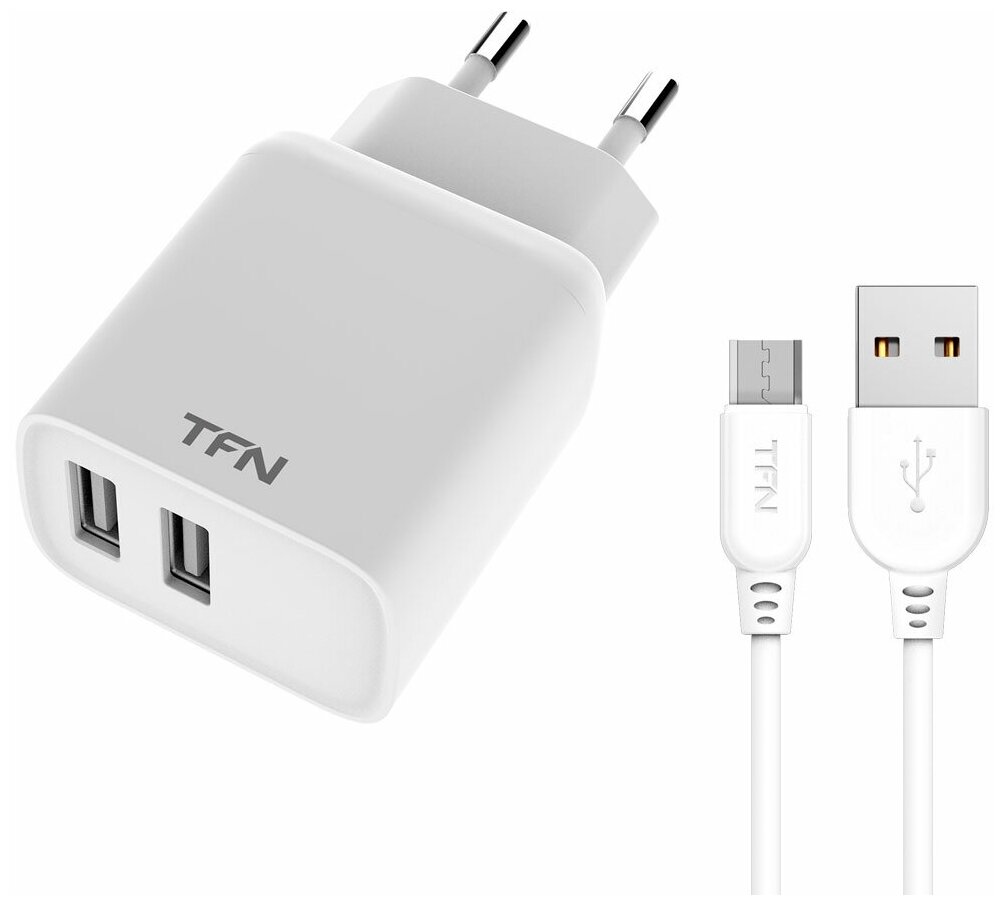 Сетевое зарядное устройство TFN 2 RAPID+ (MicroUSB)