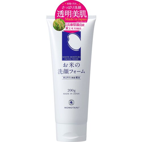 Momotani Rice Moisture Facial Wash Увлажняющая пенка для умывания с экстрактом риса, 200 г, арт. 804106 очищающая пенка для лица momotani rice moisture facial wash 200 гр