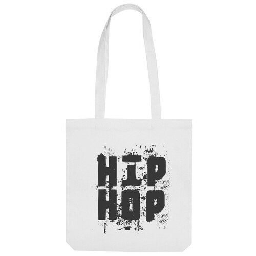 Сумка шоппер Us Basic, белый детская футболка hip hop хип хоп музыка надпись краска реп 128 синий