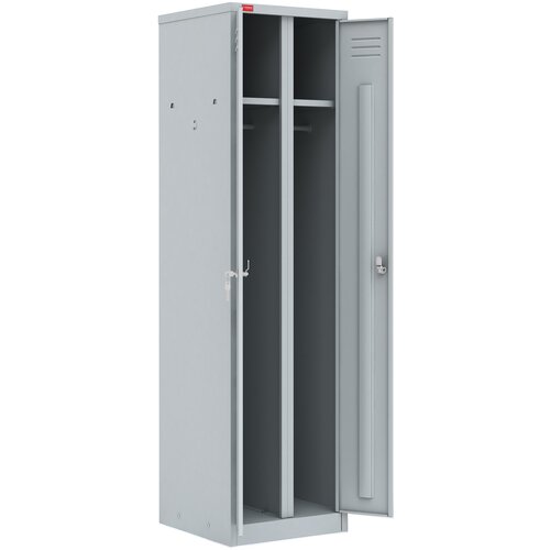 Шкаф для одежды ШРМ-АК/600. (1860x600x500мм). Разборный металлический двухсекционный, для хранения сменной одежды