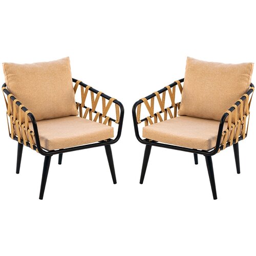 Кресло плетеное из искусственного ротанга ALFART LIMA грано комплект 2 шт 27480₽