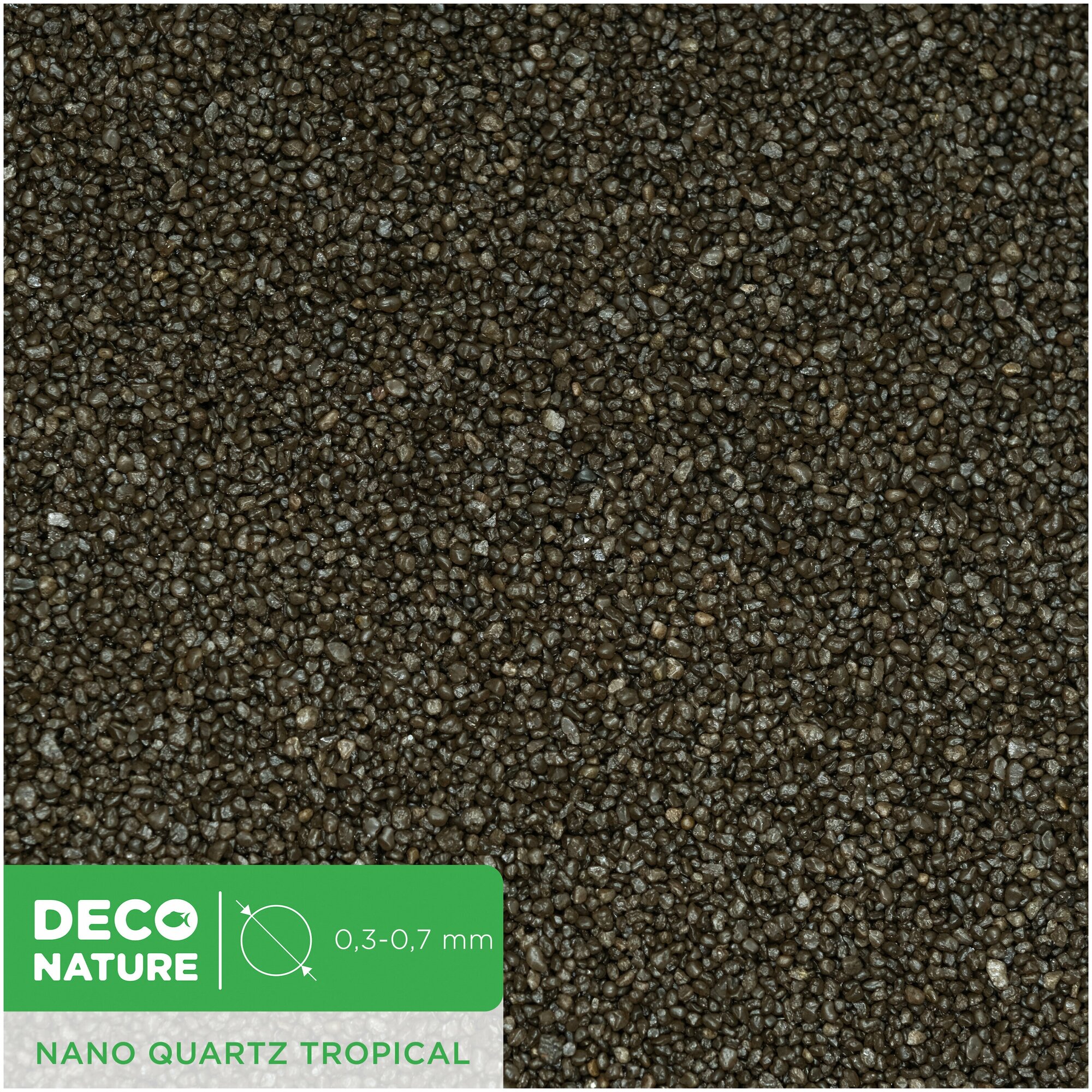 DECO NATURE TROPICAL - Коричнево-черный кварцевый песок фракции 0.3-0.7 мм, 3,5л/5,3кг