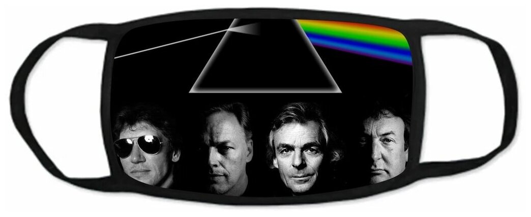 Маска защитная на лицо Pink Floyd, Пинк Флойд №5, Взрослые 20 на 12,5 см