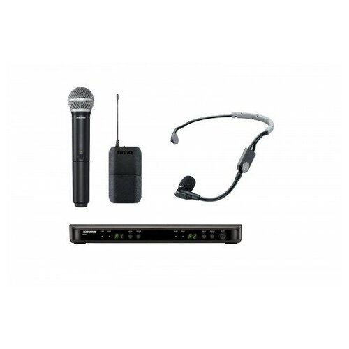 SHURE BLX1288ESM35 M17 662-686 MHz двухканальная радиосистема с головным микрофоном SM35 и ручным передатчиком SM58 14592000₽