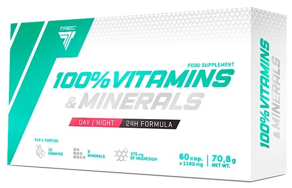 100% Vitamins & Minerals капс., 1.18 г, 60 шт.