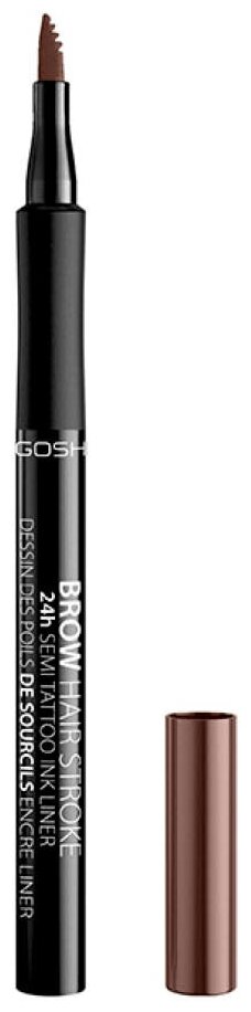 GOSH Маркер для бровей Brow Hair Stroke 24H Semi Tatoo Brow Liner, оттенок 001 Brown