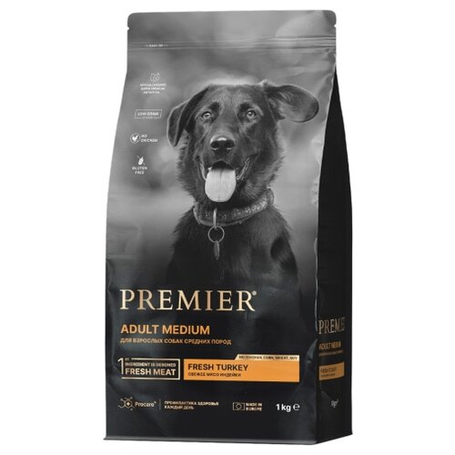 Сухой корм для взрослых собак Premier при чувствительном пищеварении, индейка 1 уп. х 1 шт. х 1 кг