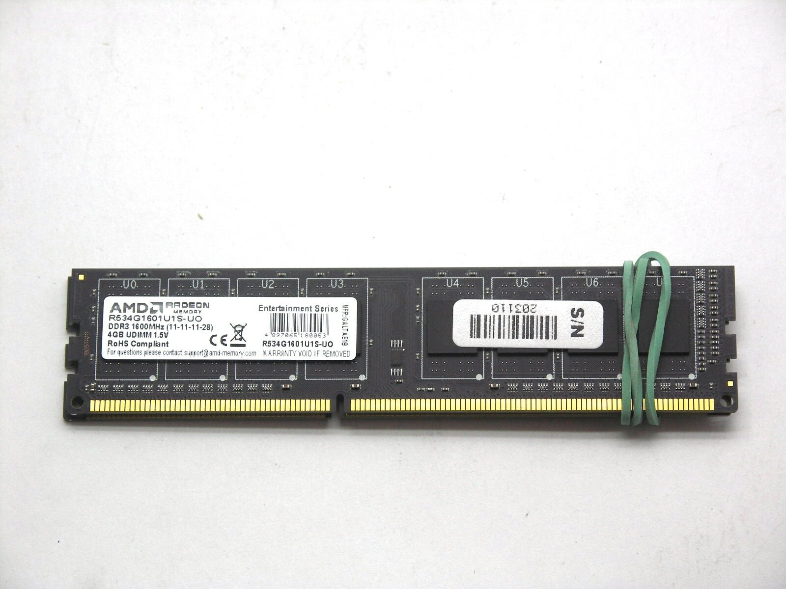 Модуль DIMM 4Gb (DDR3 1600MHz) *AMD* R534G1601U1S-UO