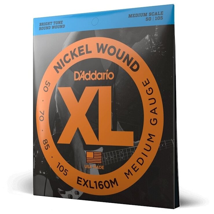 Набор струн D'Addario XL Nickel Wound EXL160M, 1 уп.