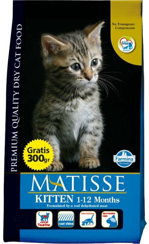 Сухой корм Farmina Matisse Kitten 1-12 months, для котят, курица, 1,5 кг