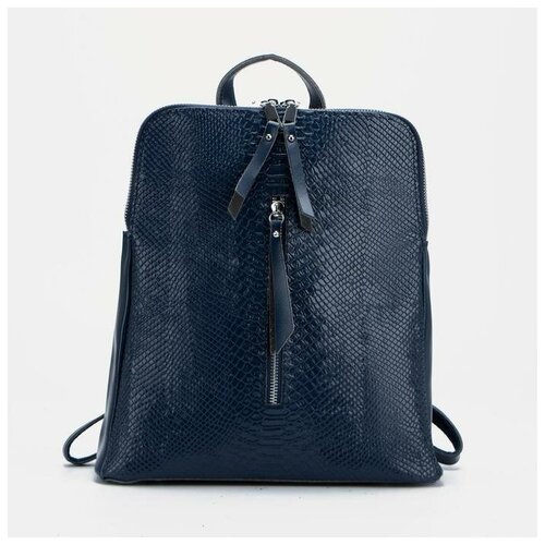 фото Рюкзак, 2 отдела на молниях, 2 наружных кармана, цвет синий нет бренда