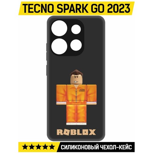 Чехол-накладка Krutoff Soft Case Roblox-Заключенный для TECNO Spark Go 2023 черный чехол накладка krutoff soft case roblox заключенный для tecno spark go 2022 черный