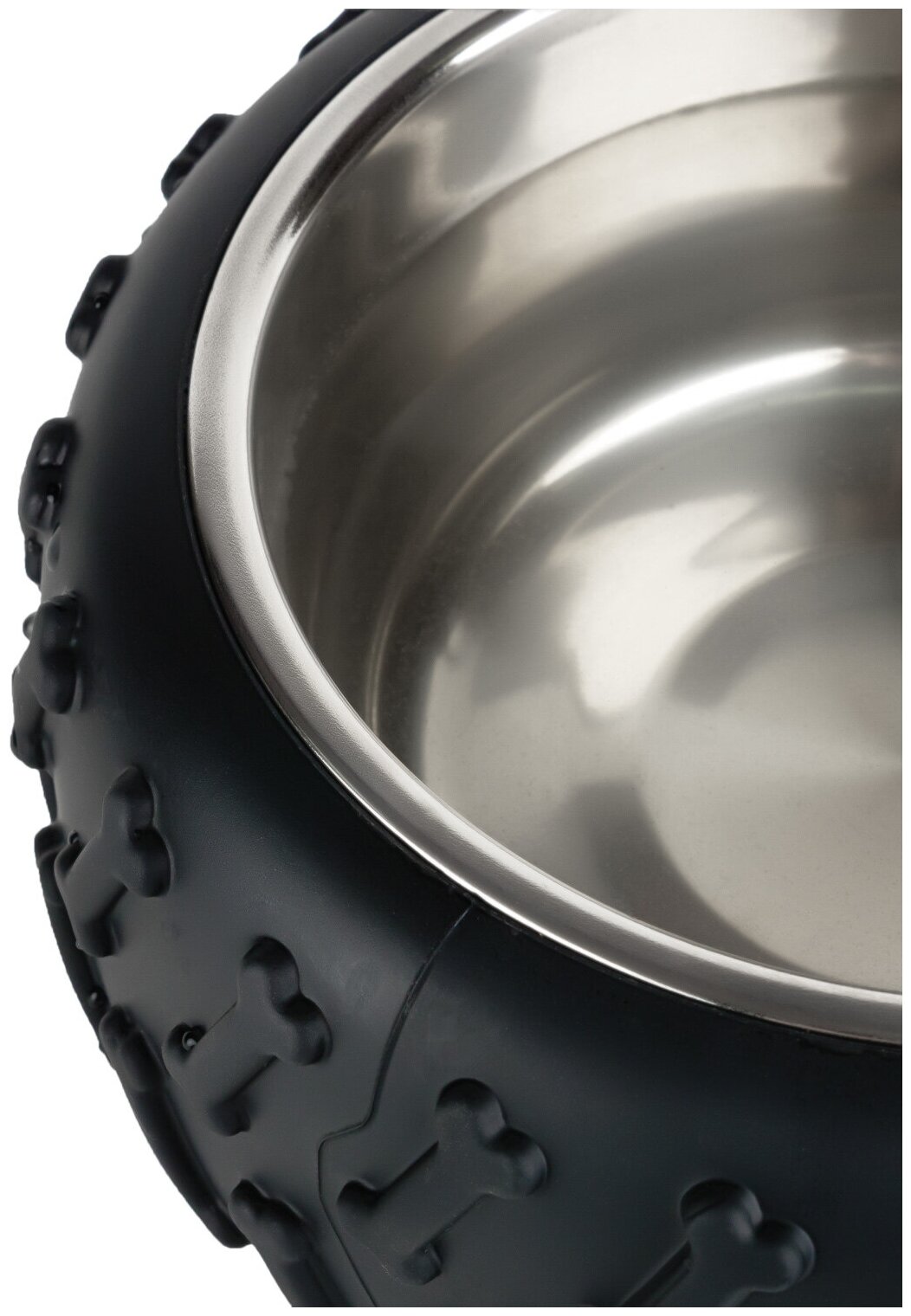 Миска с силиконовым основанием в форме колеса для животных STEFAN, размер L, 700мл, черный, WF89009 - фотография № 7