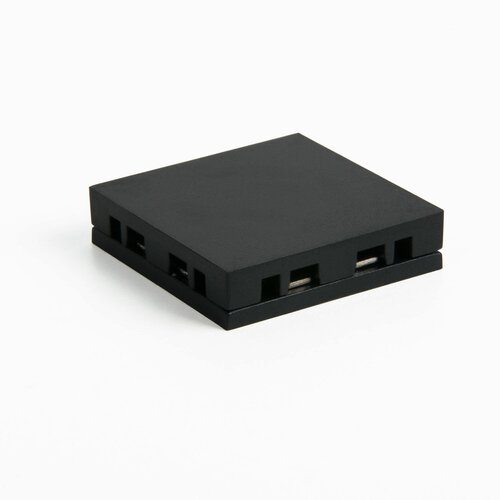 Четырёхсторонний соединитель для накладного шинопровода Elektrostandard Flat Magnetic 85003/00, цвет чёрный