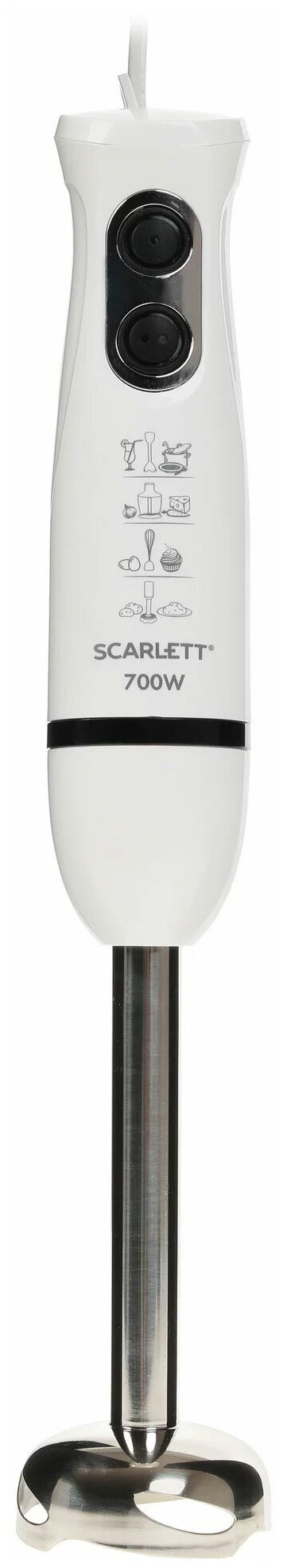 Блендер SCARLETT SC-HB42M33, погружной, белый - фото №12
