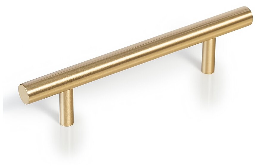 Ручка мебельная скоба фурнитура 150 мм для шкафа для кухонной мебели для фасадов золотая глянцевая