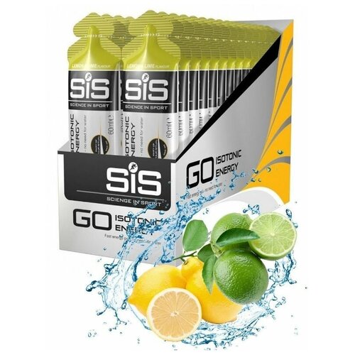 6шт sis go energy gel ананас энергетический гель с углеводами изотоник для бега 60мл Энергетический гель-изотоник SiS лимон-лайм 30 шт.