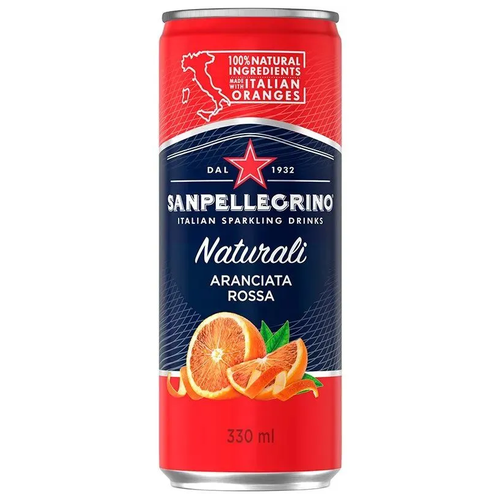 S.Pellegrino Напиток газированный Sanpellegrino (Сан Пеллегрино), с соком красного апельсина, 0,33 л х 6 шт
