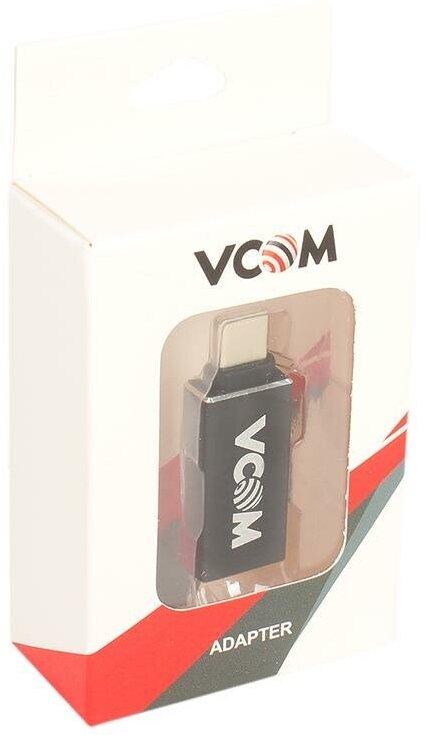 Разъем VCOM USB - USB Type-C (CA431M), черный - фотография № 9