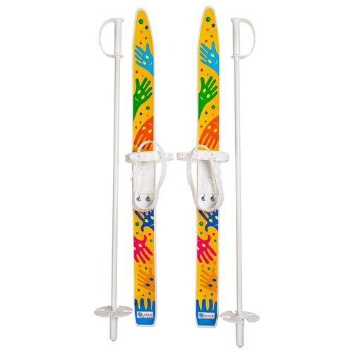 Прогулочные лыжи Олимпик Лыжики-Пыжики полный комплект, 75 см, ручки