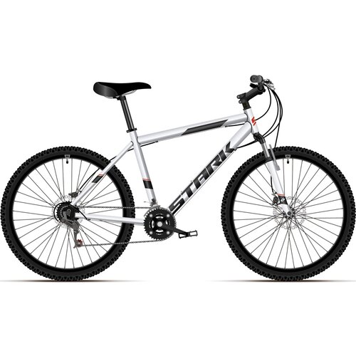 Горный велосипед Stark Respect 271 D Microshift 2021 18 Серебристо-черный 165-182 см 2249100₽