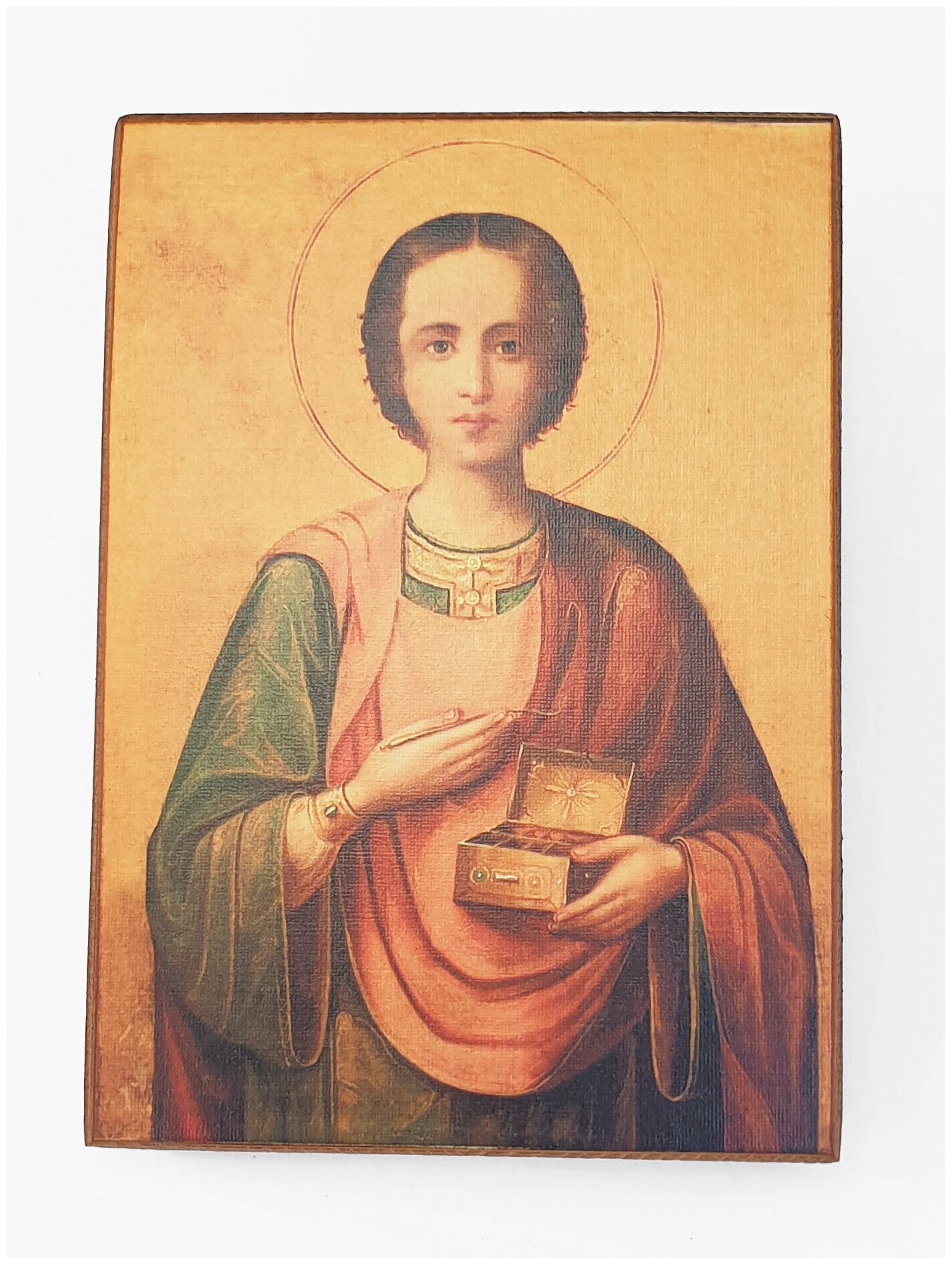 Икона "Святой целитель Пантелеймон", размер иконы - 10x13