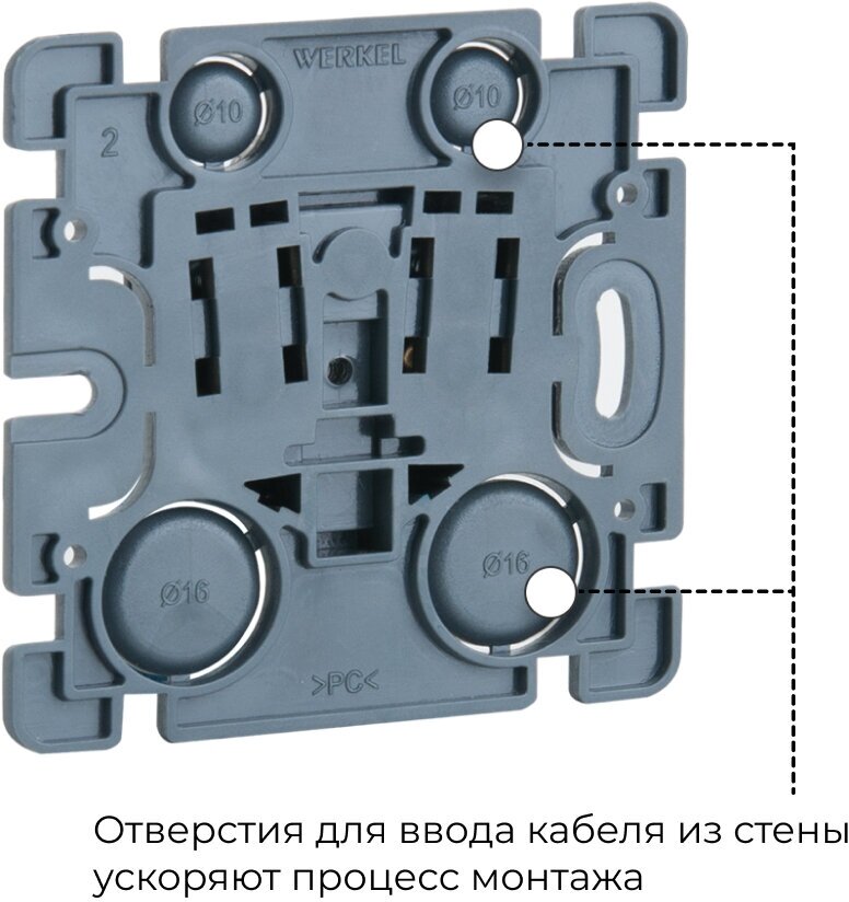 Розетка влагозащ. с зазем. с защит. крышкой и шторками Gallant Werkel серебряный W5071206 - фотография № 4