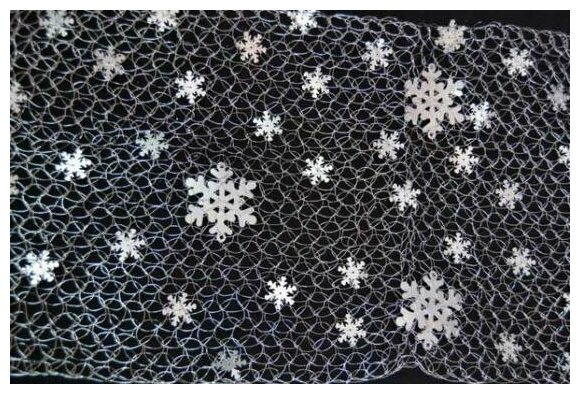 Украшение декоративное Winter Wings Сетка со снежинками, N180327, 160 см
