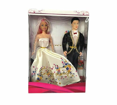 Кукла в свадебном платье + кен жених/свадьба