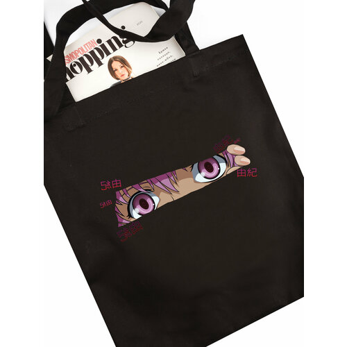 фото Сумка шоппер , фактура гладкая, черный keks