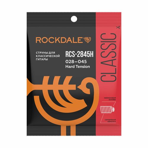 Струны для классической гитары ROCKDALE RCS-2845H rockdale rcs 2845h струны для классической гитары сильное натяжение нейлон посеребрённая оплётка