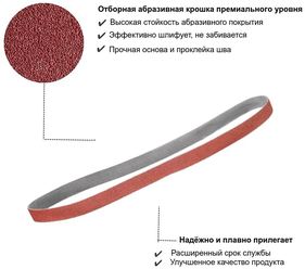 RoxelPro Шлифовальная лента ROXPRO PLUS 10 х 330мм, керамика, Р60, 114215