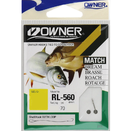 фото Крючок с поводком owner rl-560 size 14 никель 70см