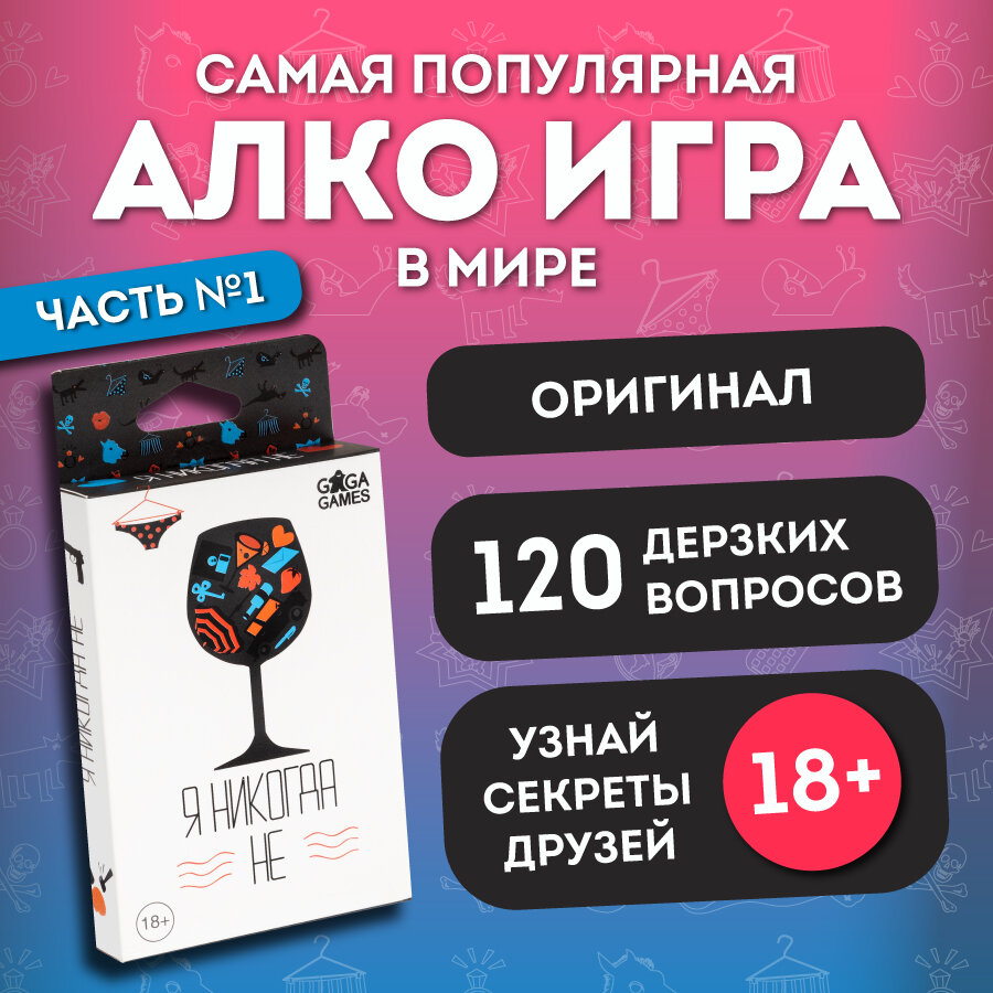 Разговорная настольная игра для вечеринки и веселой компании Я Никогда Не