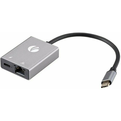 Переходник USB Type-C - RJ-45/USB Type-C, VCOM (CU4591) адаптер usb type c telecom tu320m rj 45 usb type c серый